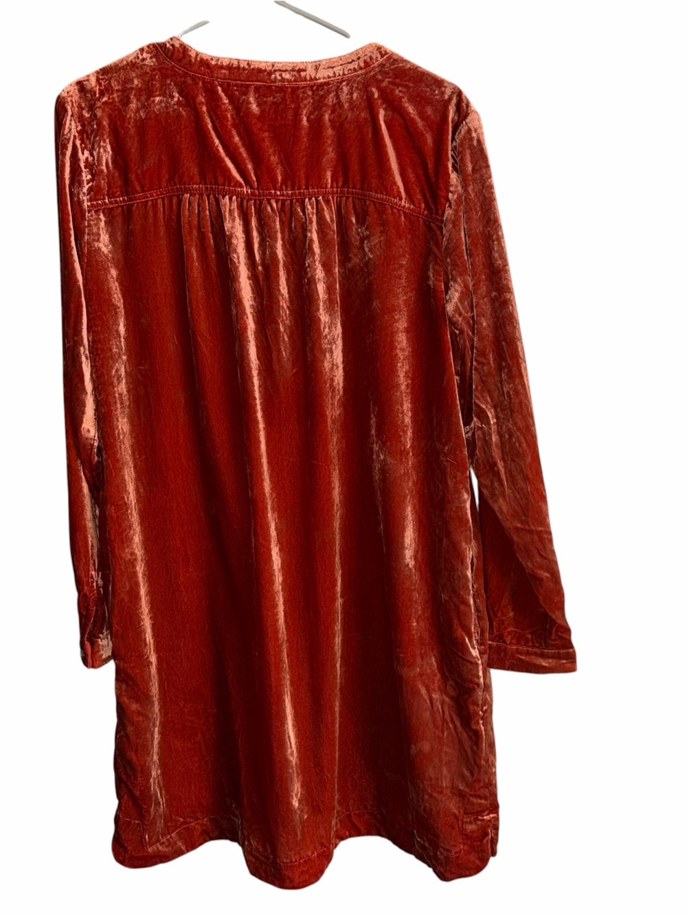 Anthropologie Melody Velvet Tunic Dress in Cinnamon Orange Women’s M - Picture 3 of 9